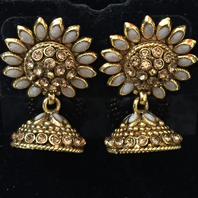 Earrings with Natural Stones-Kundan Earrings