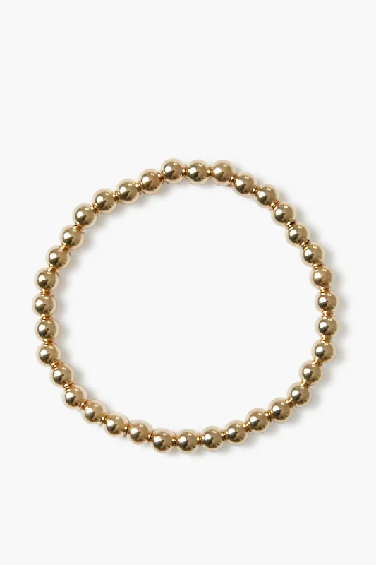 Sparkling Tennis Bracelets-5mm Gold Ball Bracelet