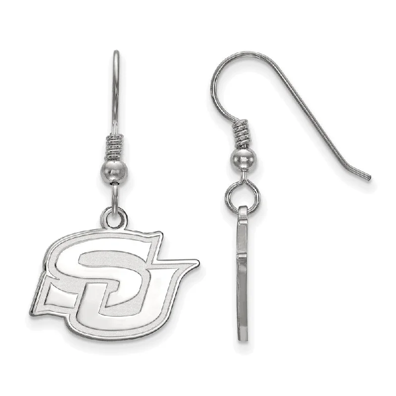 Unique Statement Earrings-Sterling Silver Southern University Small Dangle Earrings