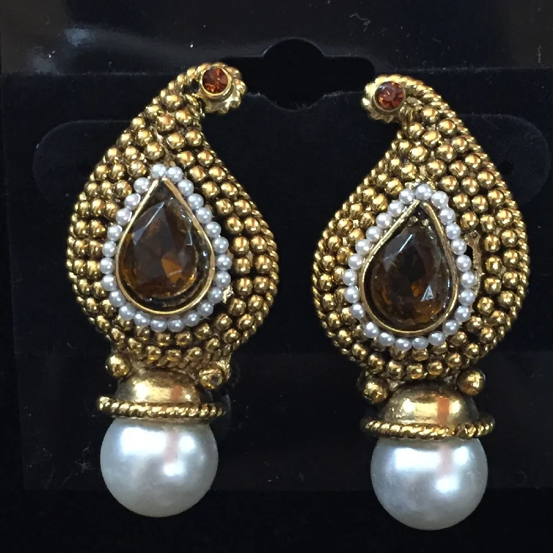 Chunky Gold Earrings-Kundan Earrings