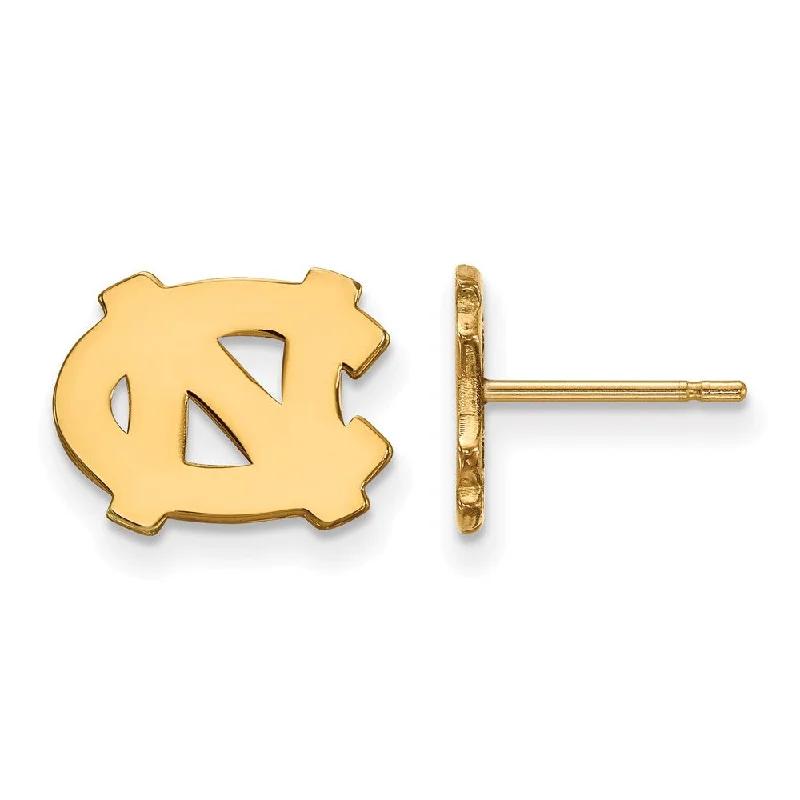 Classic Gold Earrings-14k Yellow Gold U of North Carolina XS (Tiny) Post Earrings