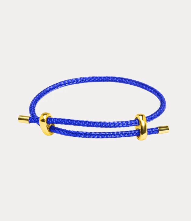 Men’s Gold Bracelets-Zenzii Adjustable Braided Rope Bracelet in Cobalt