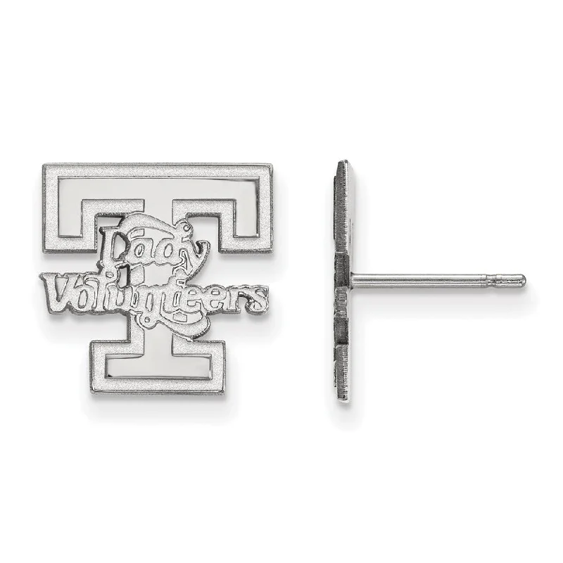 Ethnic Earrings-10k White Gold University of Tennessee Small Post Earrings