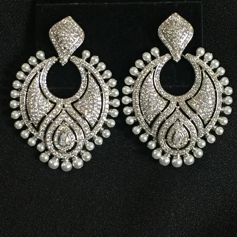 Diamond Cluster Earrings-CZ Earrings