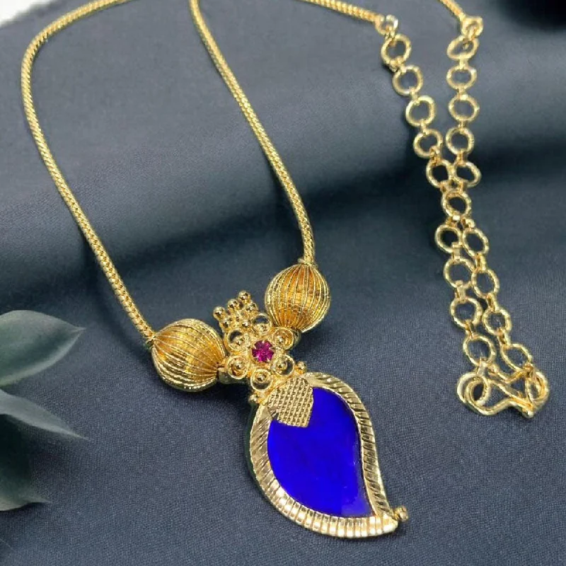 Elegant Gold Necklace-Sona Creation Gold Plated Long Necklace