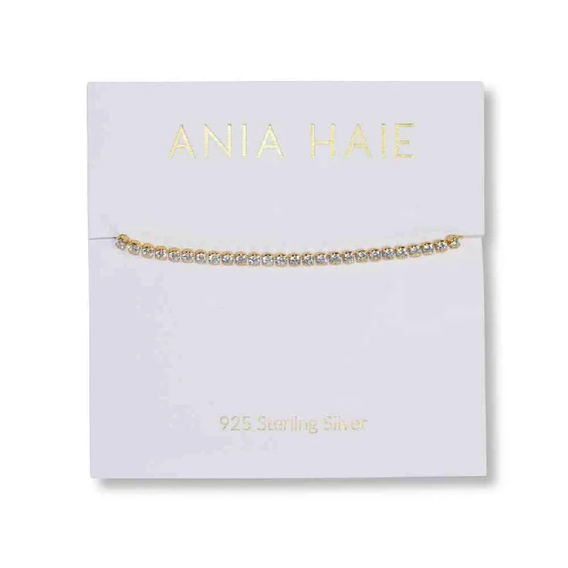 Gold and Diamond Bracelets-Ania Haie Bezel Set Bracelet