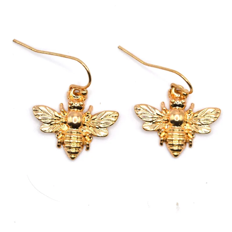 Chunky Gold Hoop Earrings-Bee Earrings