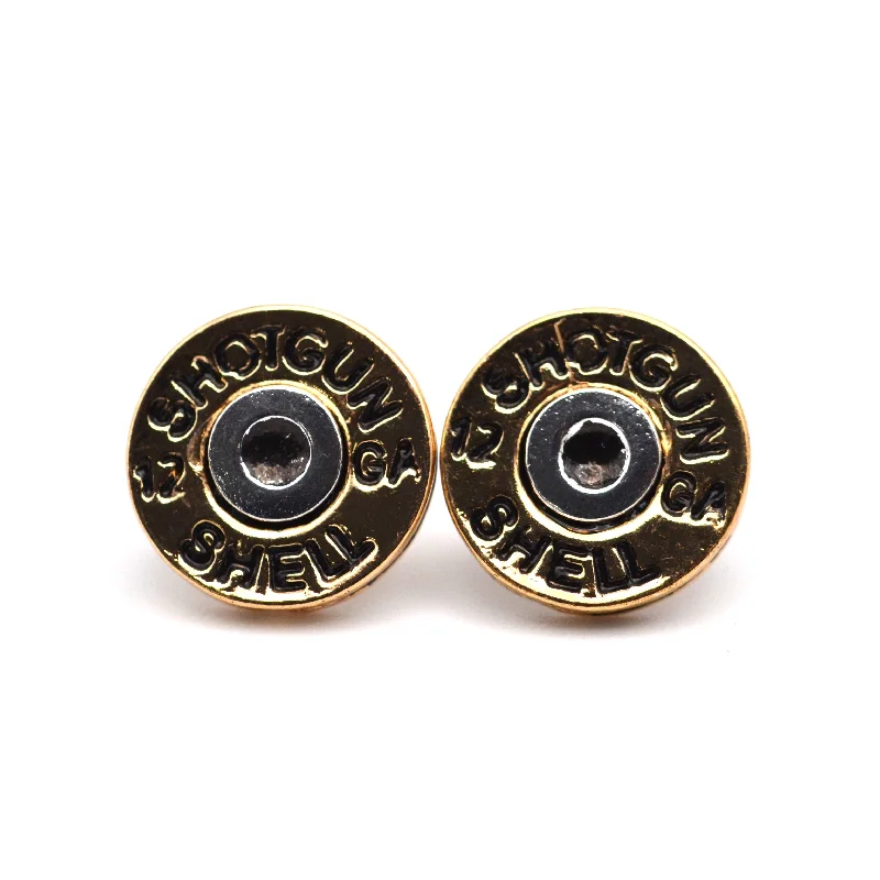 Silver and Gold Earrings-Shotgun Earrings