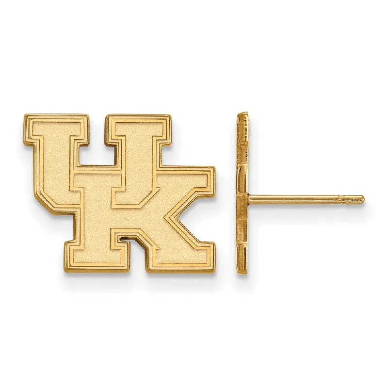 Unique Silver Earrings-14k Gold Plated Silver University of Kentucky SM Post Earrings