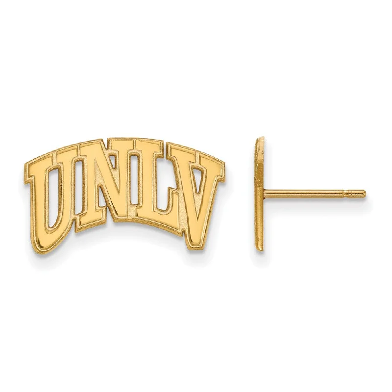 CZ Stud Earrings-10k Yellow Gold University of Nevada Las Vegas Post Earrings