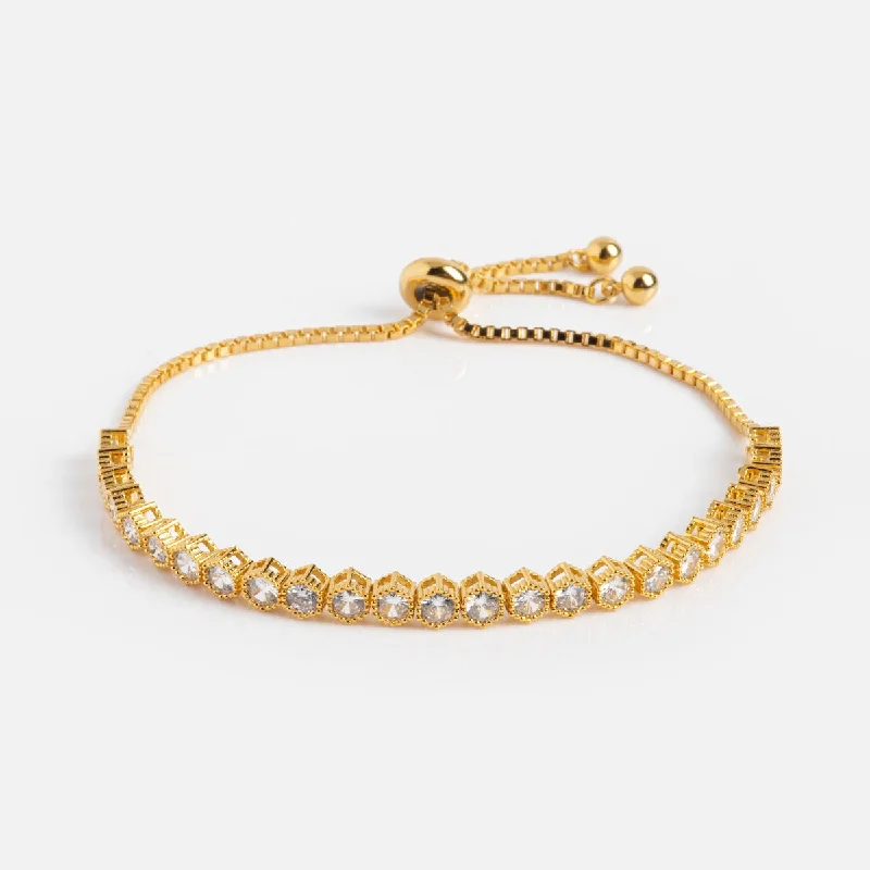 Elegant Pearl Bracelets-Luxe Tennis Honeycomb Bracelet