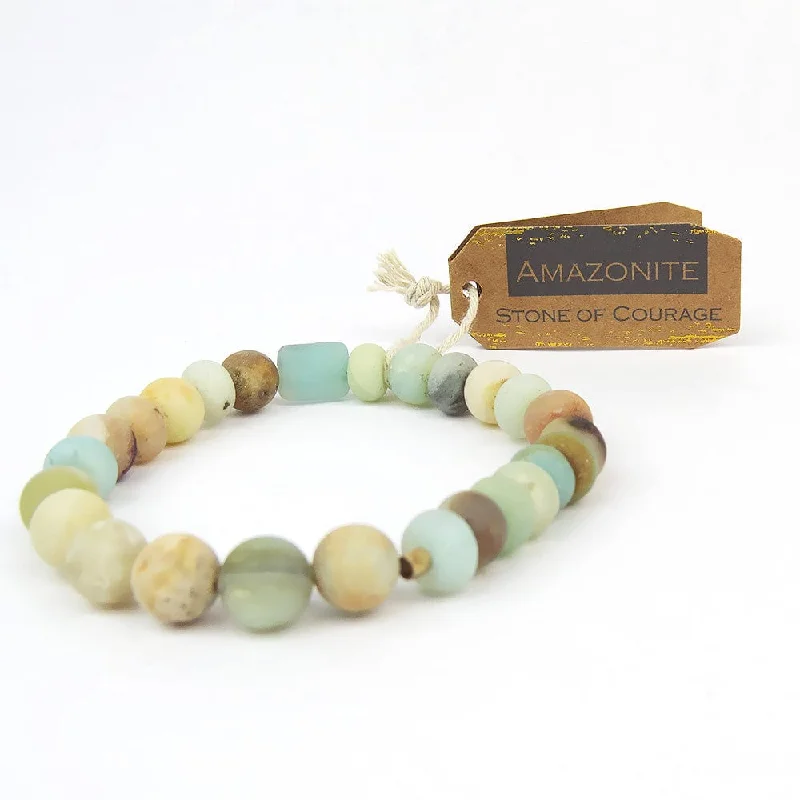 Luxury Gemstone Bracelets-Scout Amazonite Stone Stacking Bracelet