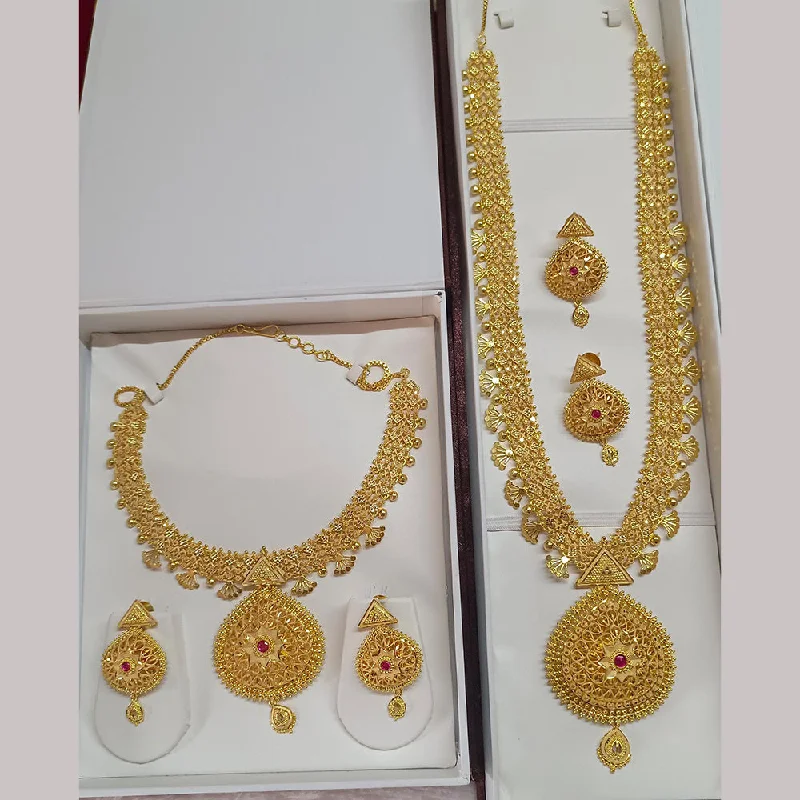 Celestial Moon Necklace-Pari Art Jewellery Forming Double Necklace Set