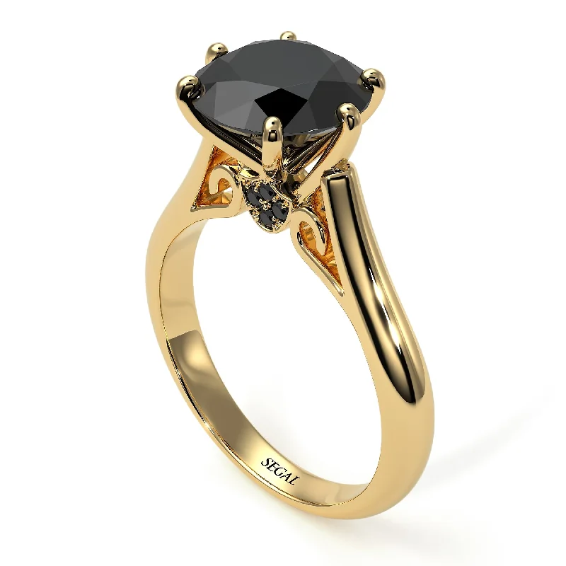 Men's Statement Ring-3ct Black Diamond Engagement Ring - June No. 37