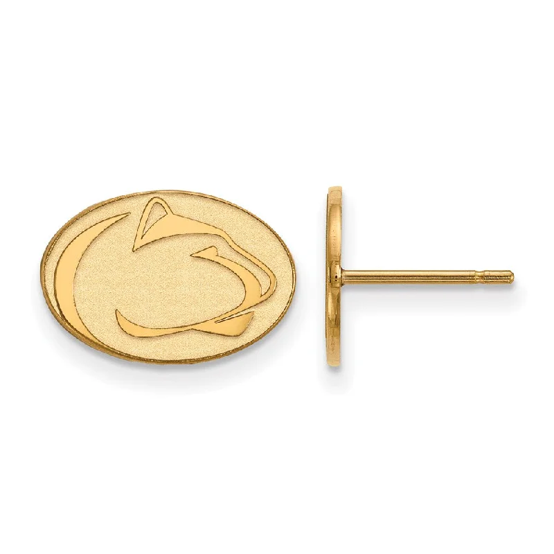 Luxury Stud Earrings-14k Gold Plated Silver Penn State University XS (Tiny) Post Earrings