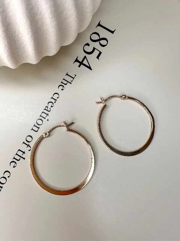 Glamorous Drop Earrings-Velani Jewelry Finesse Hoop Earrings - 14K Gold Filled