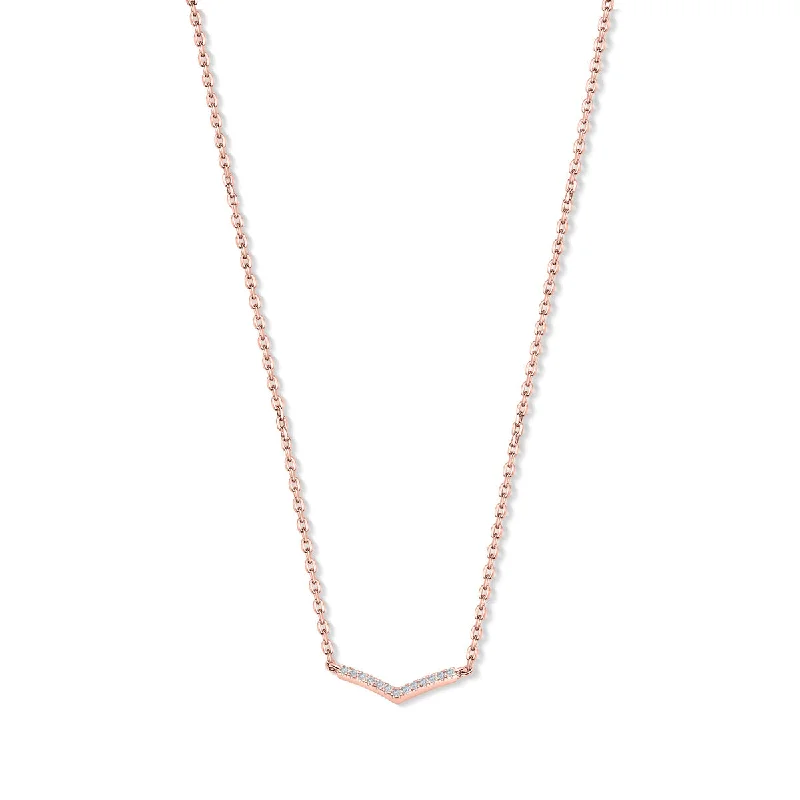 Handmade Necklace-The Willow - Rose Gold