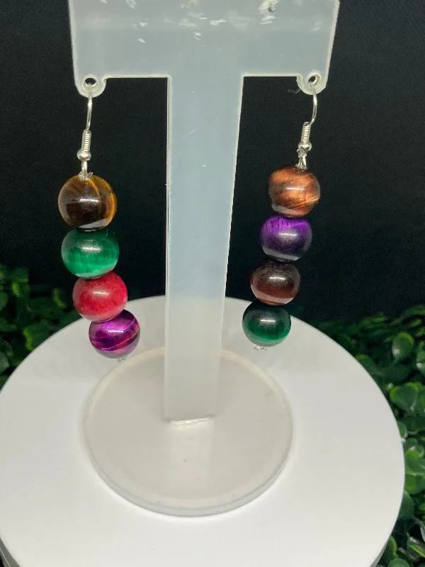 Unique Boho Earrings-Tiger eye earrings