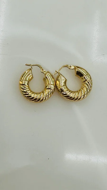 Minimalist Gold Earrings-14k earrings gold H