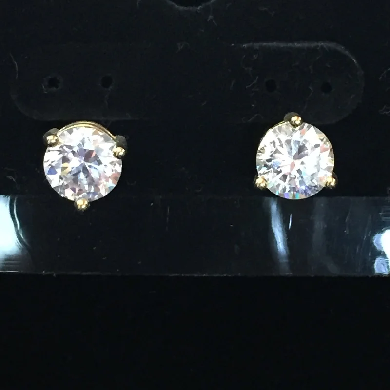 Antique Style Earrings-CZ Earring Studs