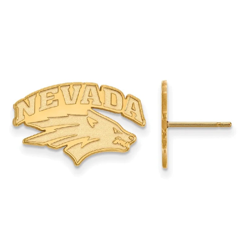 Statement Jewelry Earrings-10k Yellow Gold University of Nevada Small Post Earrings