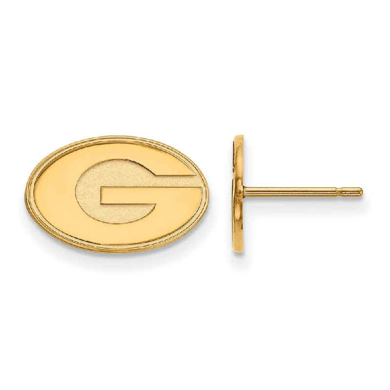 Butterfly Earrings for Women-14k Yellow Gold University of Georgia XS (Tiny) 'G' Post Earrings