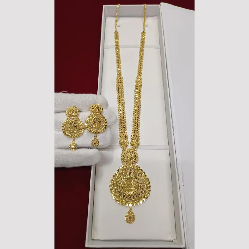 Round Gemstone Necklace-Pari Art Jewellery Forming Long Necklace Set