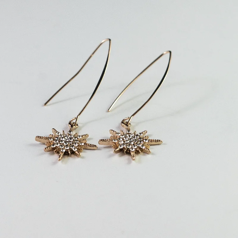 Gold Hoop Earrings-Star Bright Earrings