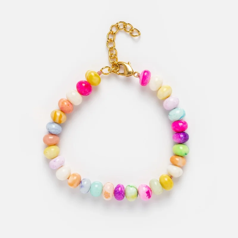 Vintage Style Bracelets-Pastel Candy Opal Beaded Bracelet