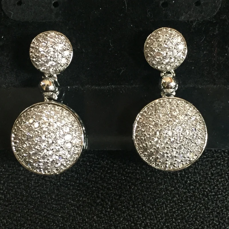 Bridal Hoop Earrings-CZ Earrings