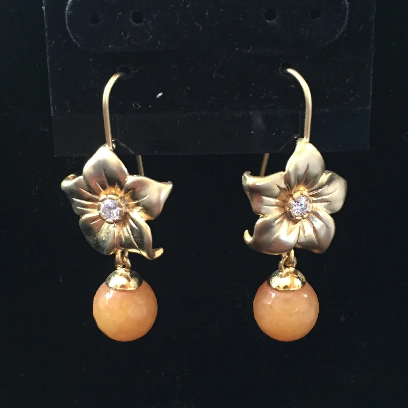 Elegant Cluster Earrings-Matte Gold Earrings