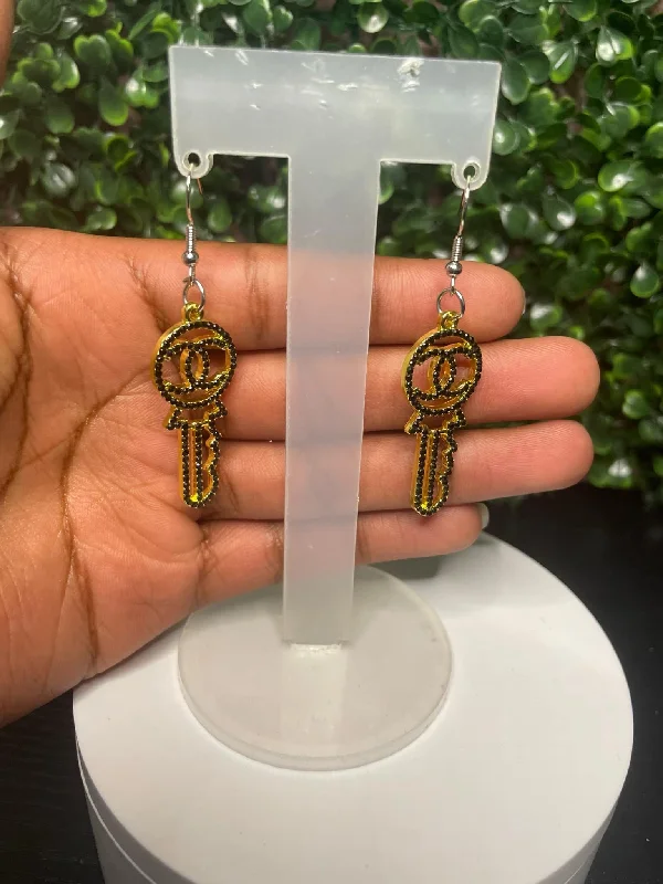 Chic Statement Earrings-Keys earrings