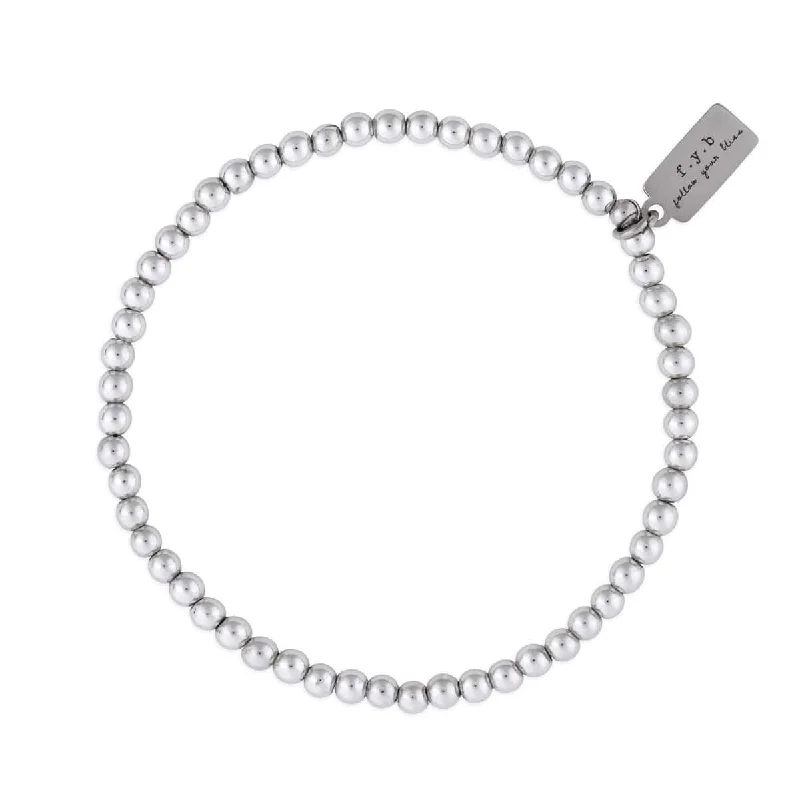 Fashionable Silver Bangle Bracelets-Mini Silver Staple Bracelet