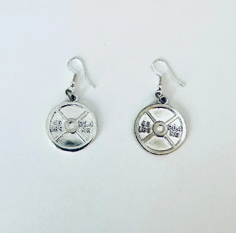 Statement Pendant Earrings-Silver Weight Place Earrings