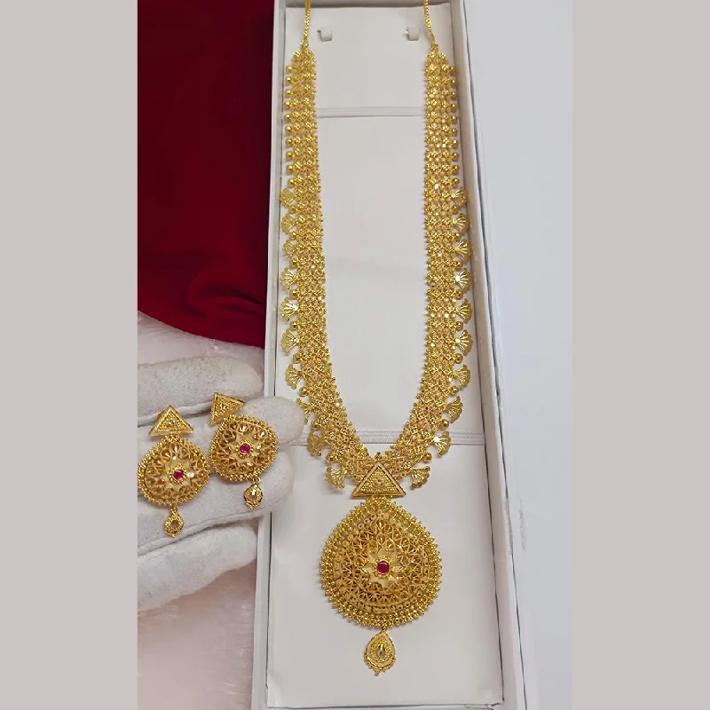 Diamond and Pearl Necklace-Pari Art Jewellery Forming Long Necklace Set