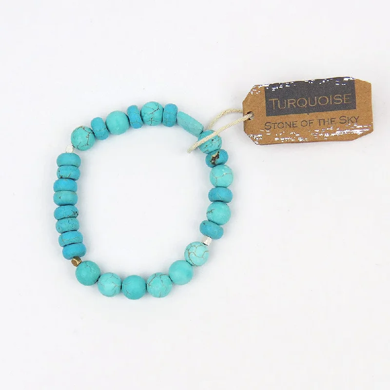 Stylish Gemstone Bracelets-Scout Turquoise Stone Stacking Bracelet