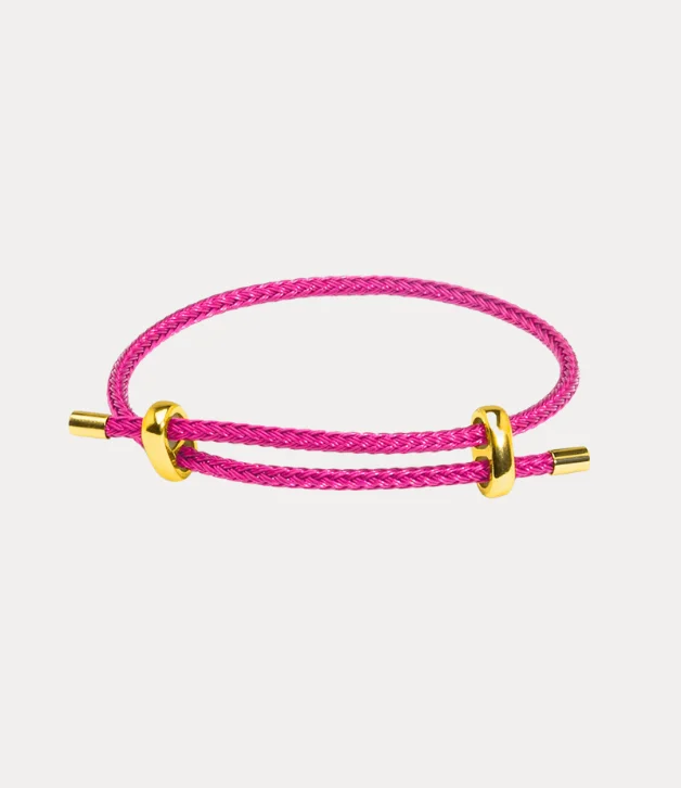 Vintage Pearl Bracelets-Zenzii Adjustable Braided Rope Bracelet in Hot Pink