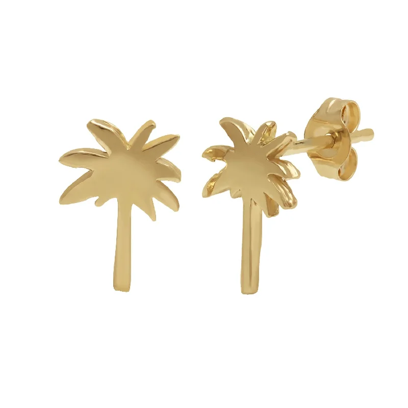 Abstract Art Earrings-LA palm tree Studs