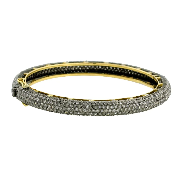 Custom Gold Bangles-Perfect Pave Bangle