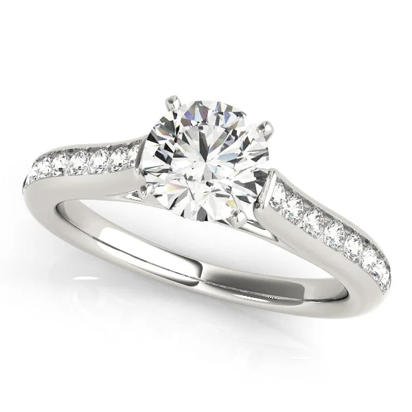 Silver Heart Ring-14k Channel Set Remount Engagement Ring