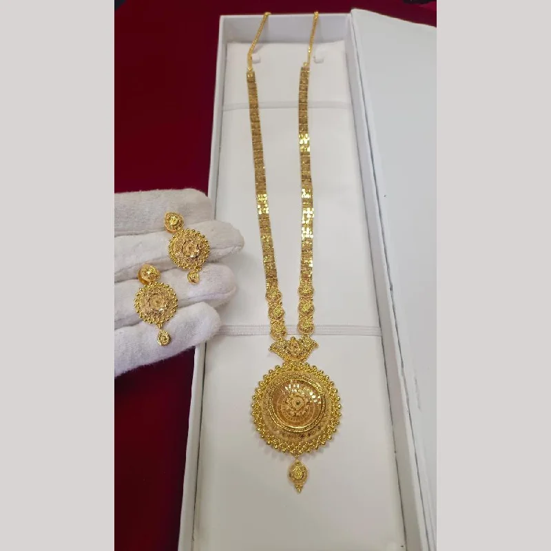 Elegant Crystal Necklace-Pari Art Jewellery Forming Long Necklace Set