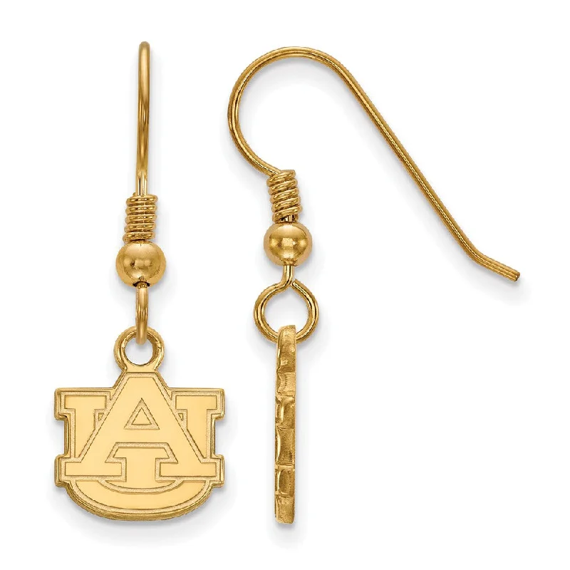 Unique Dangle Earrings-14k Gold Plated Silver Auburn Univ. XS (Tiny) Dangle Earrings