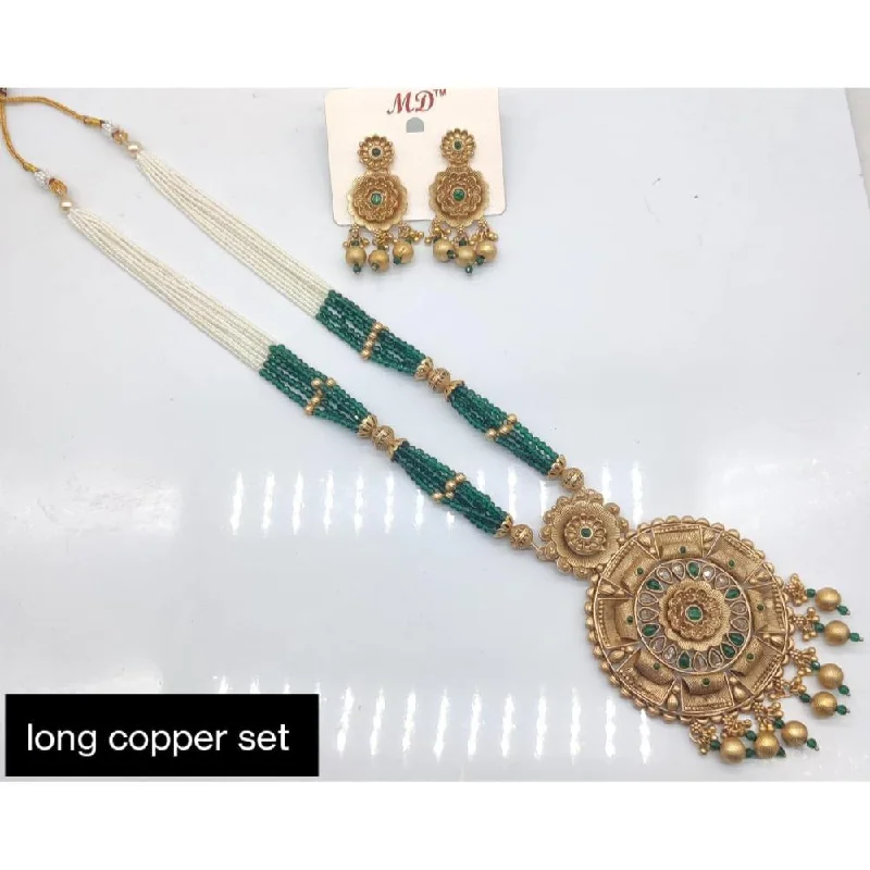 Long Dangle Necklace-Akruti Collection Copper Plated Long Necklace Set