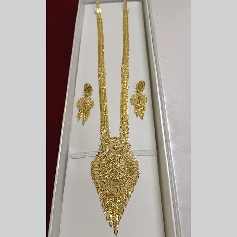 Rose Gold Chain Necklace-Pari Art Jewellery Forming Long Necklace Set